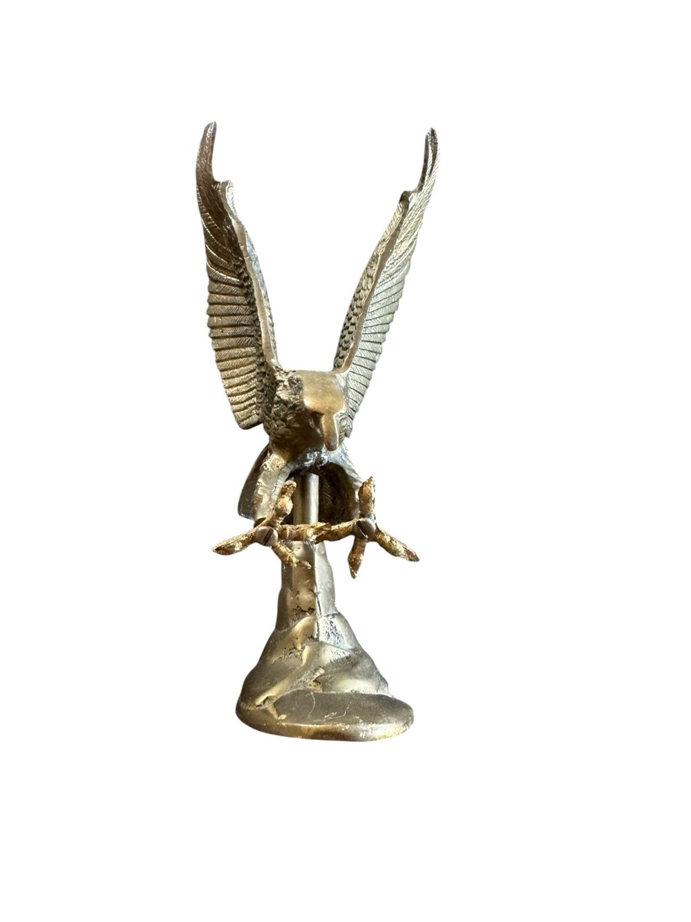 Gold Eagle Sculpture Decorative Statue - Home Art brass eagle